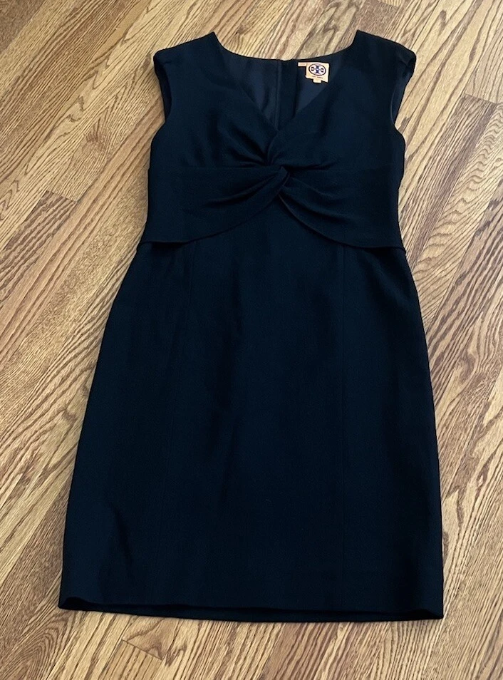 Abito da cocktail Tory Burch nero Twist lana Patrice taglia 6