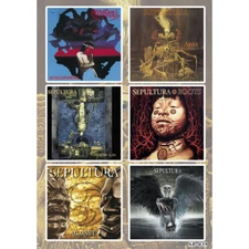 Sepultura Albums Sticker Pack | Roots Arise Chaos A.D. Kairos Heavy Metal Band