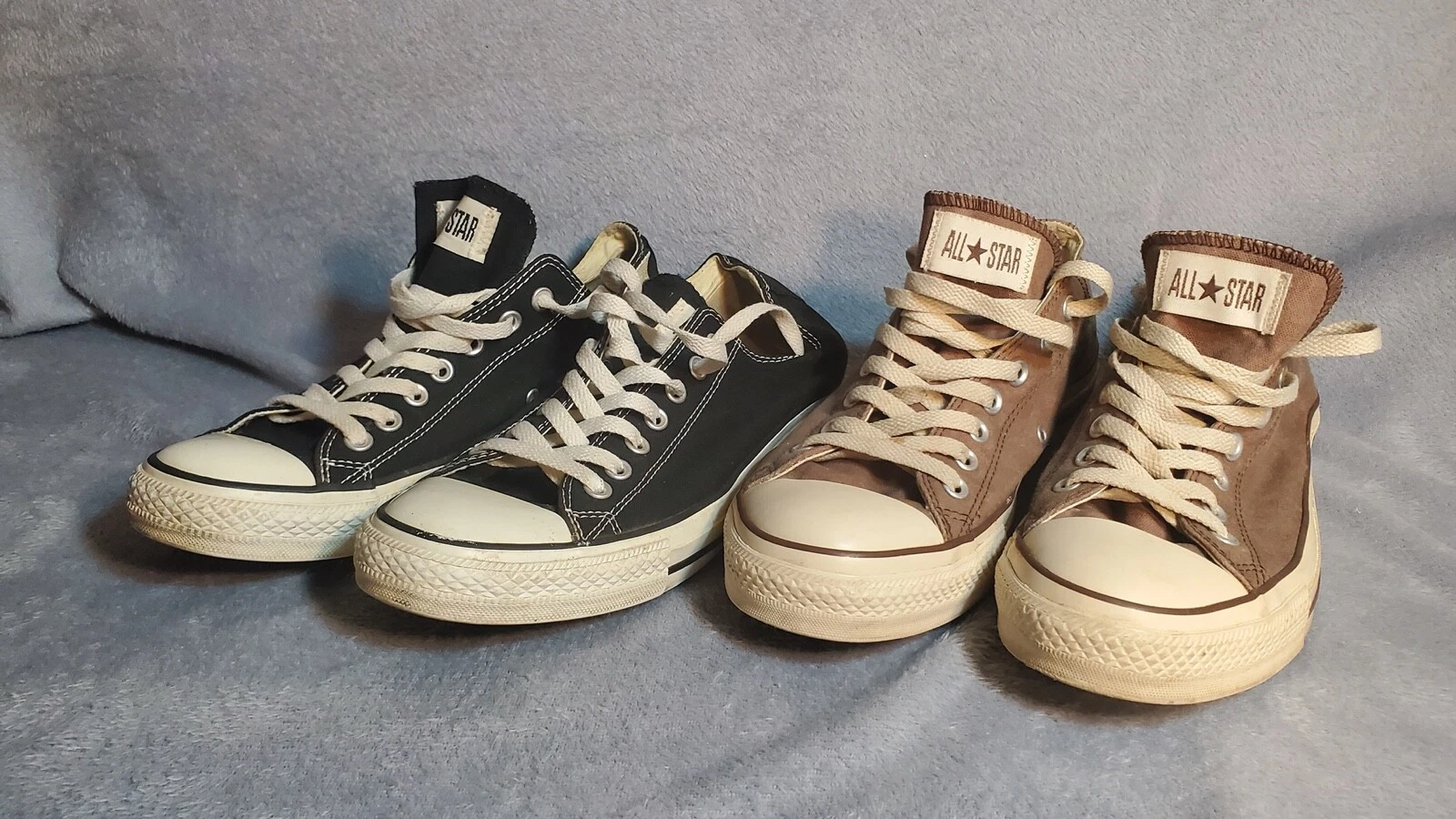 2 slip on bassi unisex Converse All Star Chuck Taylor taglia 10 nero e sopracciglia