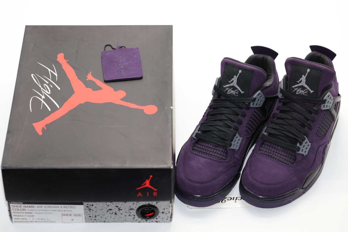 Nike Air Jordan IV TRAVIS SCOTT rare 💥 PURPLE HEEL TAB Nike Air Jordan IV TRAVIS SCOTT rare 💥 PURPLE HEEL TAB