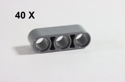 ふぃっしゅ LEGO® Dark Gray Technic, Liftarm Thick 1 x 3 [40 Pieces] ID 32523