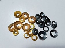 CLOCK HAND WASHERS SOLID BRASS OR BLACK STEEL 12 CT.