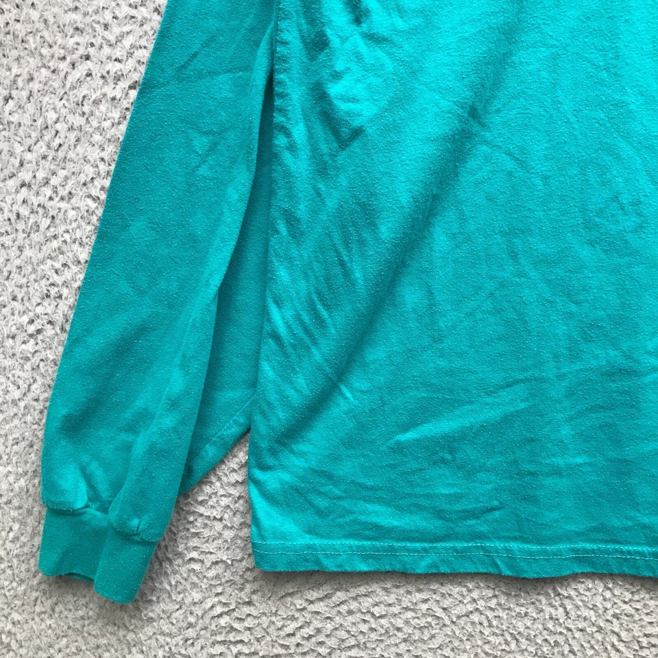 Rugrats TShirt Men's XL Long Sleeve TV Graphic Crew Neck Teal Blue