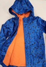 KIds Lined Rain Coat Jacket Blue wirh DINOSAUR size 5