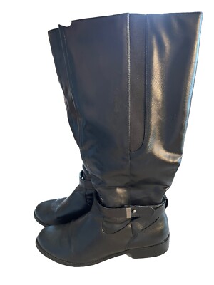 Alfani Knee High Boot Womens 9.5 Riding Casual Flat Comfort Zip Up