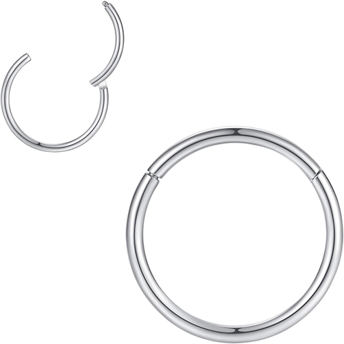 316L Surgical Steel Hinged Nose Rings Hoop Suptum Ring Body Piercing