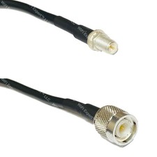 RFC195 Silver RP-SMA FEMALE to TNC MALE Coax RF Cable USA Lot
