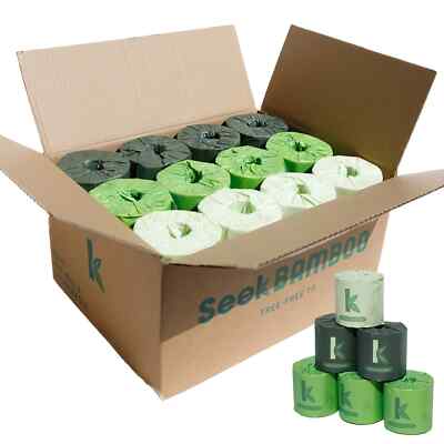 24 Rolls of Premium Bamboo Toilet Paper 3-Play Softness & Strength - 300 Sh...