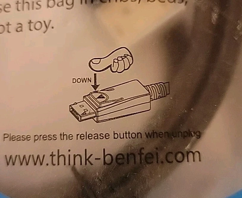 Benfei DisplayPort to HDMI Cable Male to Male Black Gold-Plated 2-ft. NEW SEALED - Image 4 of 4