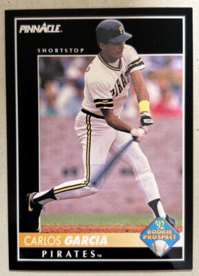 1992 Score Pinnacle Carlos Garcia Rookie Prospect Card (RC) #264 Pirates VG