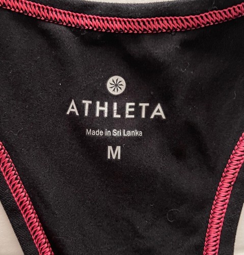 Athleta Tank Top Damen M Shirt Mehrfarbig Streifen Stretch U-Ausschnitt Pullover - Bild 4 von 6