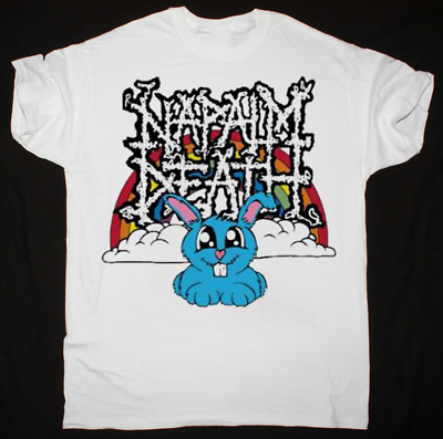 Napalm Death Rainbow T Shirt White All Size S M L 234XL Cotton NL1302