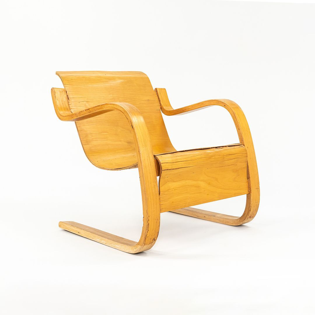 1932 Artek No 42 Small Paimio Lounge Chair in Bent Birch by Alvar