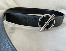 Hermès Ledergürtel 85 cm wendbar mitternach...
