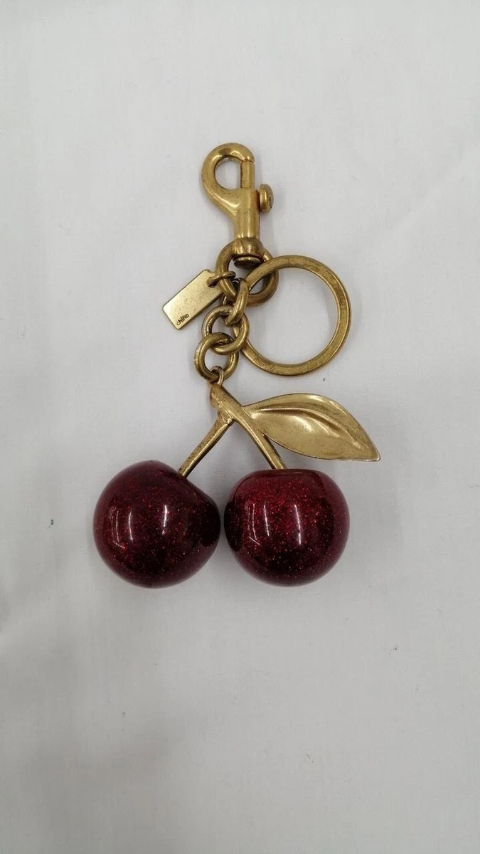 Coach, Accessories, Coach Red Glitter Cherries Keychain