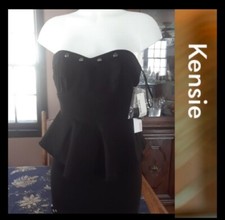 Size xsmall sleeveless body cocoon black dress
