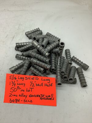 5/16 Lag Shields Long, 1 3/4 , Concrete/block 1/2  Hole, (50 Pc In Lot)3084-SCL2