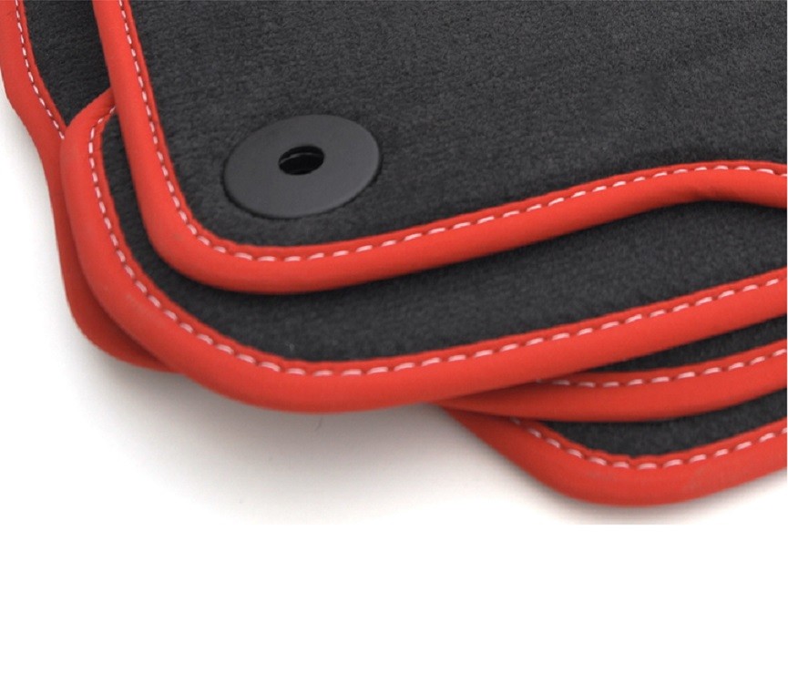 Tapis de sol Audi A4 B8 en velours noir épais de 800g par m² d'origine pour berline de 2007 à 2015