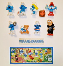 SERIE COMPLETA I PUFFI (UN126 - UN134) + 8 BPZ KINDER SORPRESA ITALIA 2010/2011