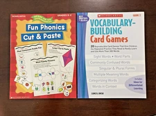 Teacher Resource Books Vocabulary and Phonics Grades K-2 Lot of 2