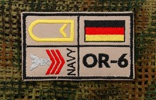 Bundeswehr Rangabzeichen im Querformat mit Klettrückseite, Bootsmann, Marine