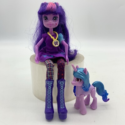 My Little Pony Equestria Girl Doll Jointed Purple Dress Boots Necklace Unicorn