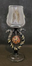 Wine Art Glass Hand Blown Goblet Bob Marley One Love Marble One Of A Kind Piece
