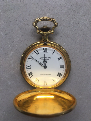 Andre Rivalle 17 Jewels Pocket Watch Shock Protected Bird Dog