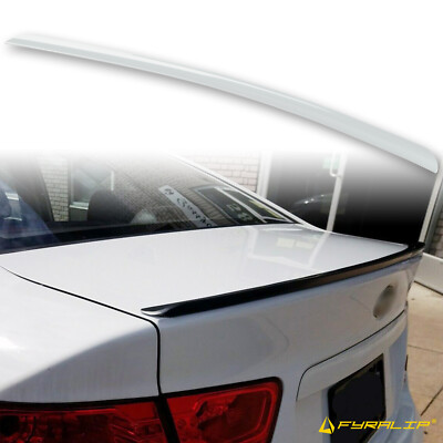 Fyralip Y22 Painted 1D/UD White Trunk Lip Spoiler For Kia Forte TD Sedan 10-13