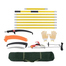 27 Feet Tree Pole Pruner Manual Branches Trimmer Tree Branch Garden Tools Yellow