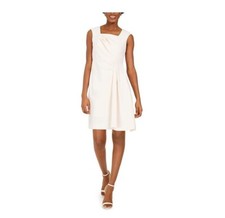 Calvin Klein Women Petite 4P Light Pink Sleeveless Pleated Short Dress NWT BP52