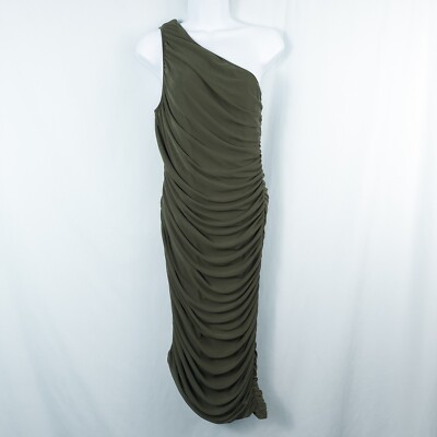 Prettygarden One Shoulder Ruched Bodycon Asymmetric Midi Dress Size Medium Green | eBay Prettygarden One Shoulder Ruched Bodycon Asymmetric Midi Dress Size Medium Green | eBay