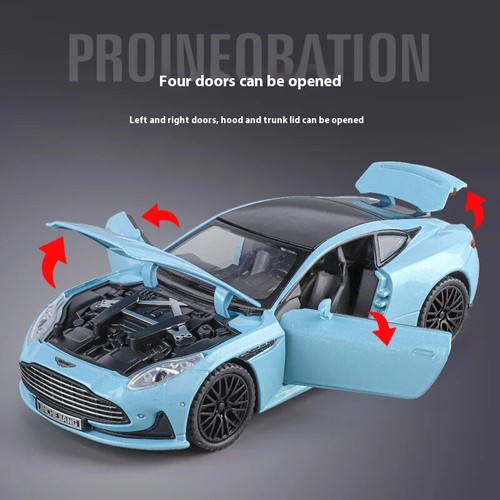 1:32 Aston Martin DB12 GT Volante Diecast Car Model Sound Light Birthday Gift - Picture 23 of 27