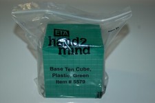 ETA hand2mind Base Ten Cube Plastic Item 5579 Green Teaching Manipulative