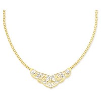 14k Two-tone Gold 17in Diamond Cut Open-back Filigree Design Necklace. 6.55g on sale 14k Two-tone Gold 17in Diamond Cut Open-back Filigree Design Necklace. 6.55g on sale
