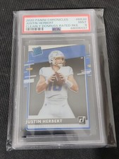 Justin Herbert 2020 Chronicles Clearly Donruss Rated Rookie RC PSA 9 Chargers