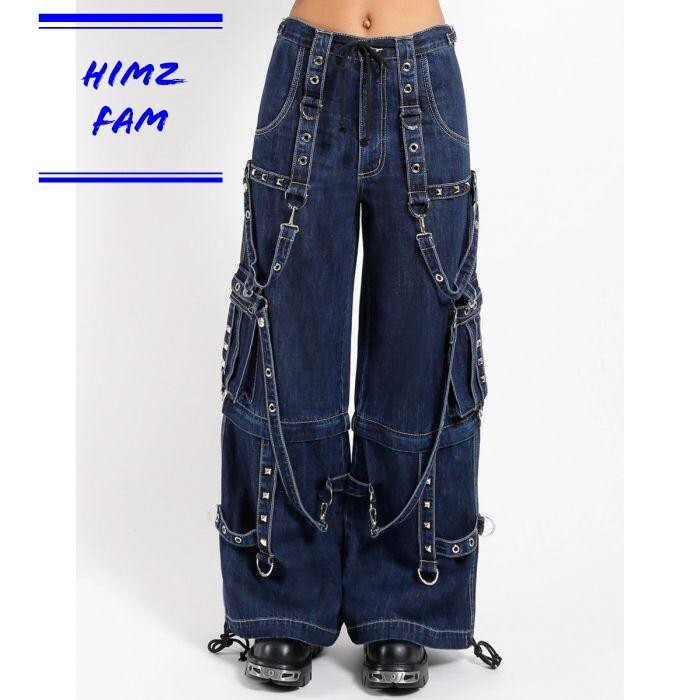 【KOOLOSET】Strap Rope Cargo Wide Denim Strap Rope Cargo Wide Denim (2color) - kooloset