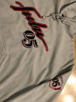 Rare??FUBU Collection hoodie Sweatshirt Size XXL Gray Y2k Fleece 