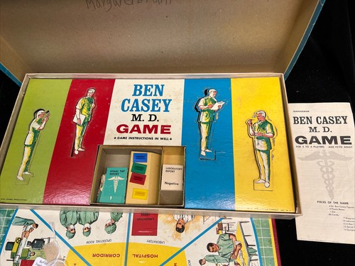 Vintage Ben Casey M.D. 1961 by Transogram - Hospital Board Game Play or Parts - Picture 4 of 12