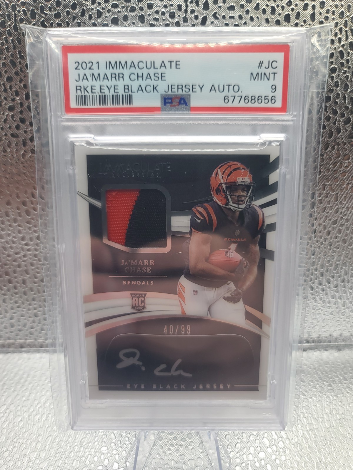 2021 Immaculate Eye Black RC RPA On Card Ja’Marr Chase /99 PSA 9 POP7 - 1 Higher