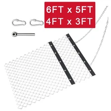 6x5 ft / 4x3 ft Drag Harrow Driveway Drag Chain Harrow for Garden Lawn Tractors