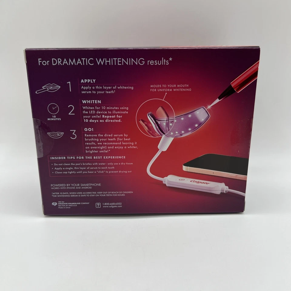 Kit de blanqueamiento dental LED Colgate Optic blanco ComfortFit con luz LED caduca 12/25 Foto 2 de 2