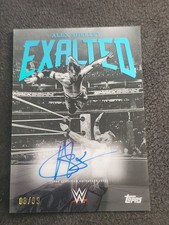 2025 Topps Exalted WWE Alex Shelley #BWS-ASY Black &amp; White Aqua Auto /99