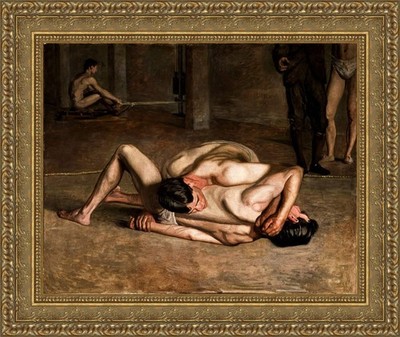 Thomas Eakins: Wrestlers (1899) | Restored Framed Canvas Art