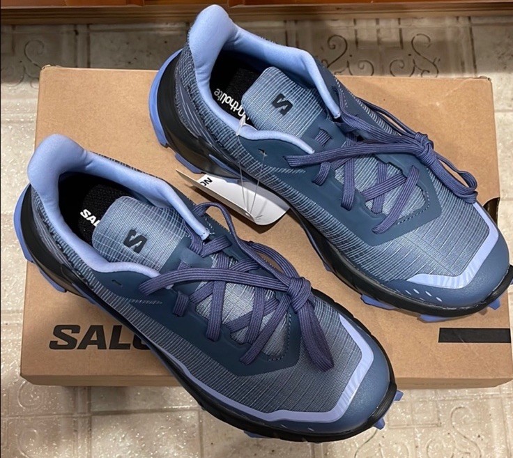 SALOMON Scarpe da trail running Salamon donna ALPHACROSS 5 Bering mare carbonio blu taglia 5