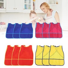 12pcs Kids Art Smocks Sleeveless Painting Smock Waterproof Kids Art Aprons With