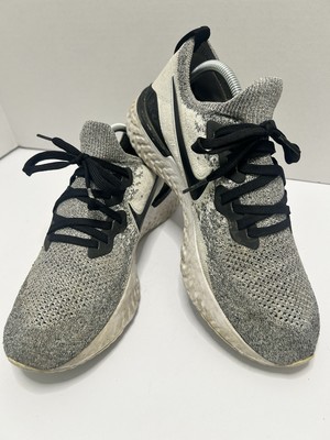 Nike Epic React Flyknit 2 Oreo BQ8928-101 Gray Athletic Running Shoes Mens Sz 10