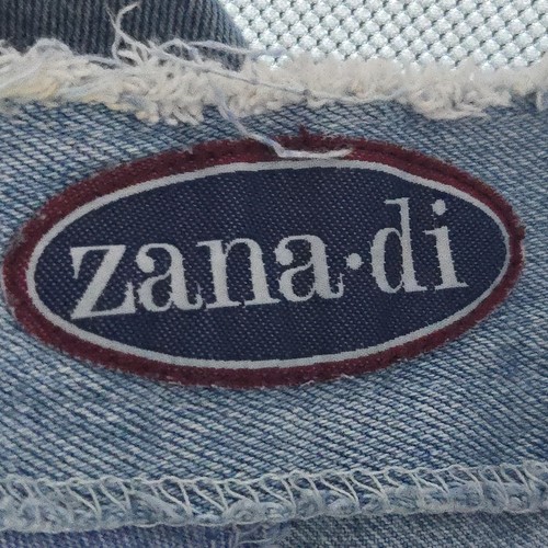 Vintage Y2K-90s Zana Di Patchwork Denim Jeans Raw Hem Flare Women Hi Rise SZ 31" - Picture 5 of 12