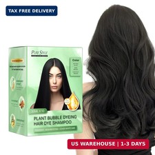 Black Hair Dye Shampoo 3 in 1 for Women/Men for Gray Coverage Instant Hair Color