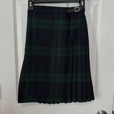 James Pringle Weavers Kids Wool Kilt Skirt Tartan Made in Scotland Age 9/10